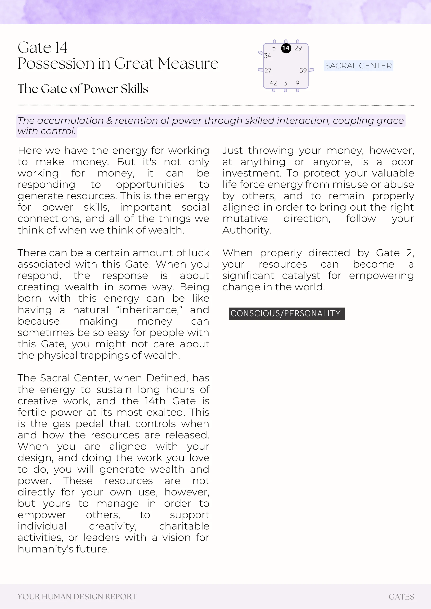 Example report page 70